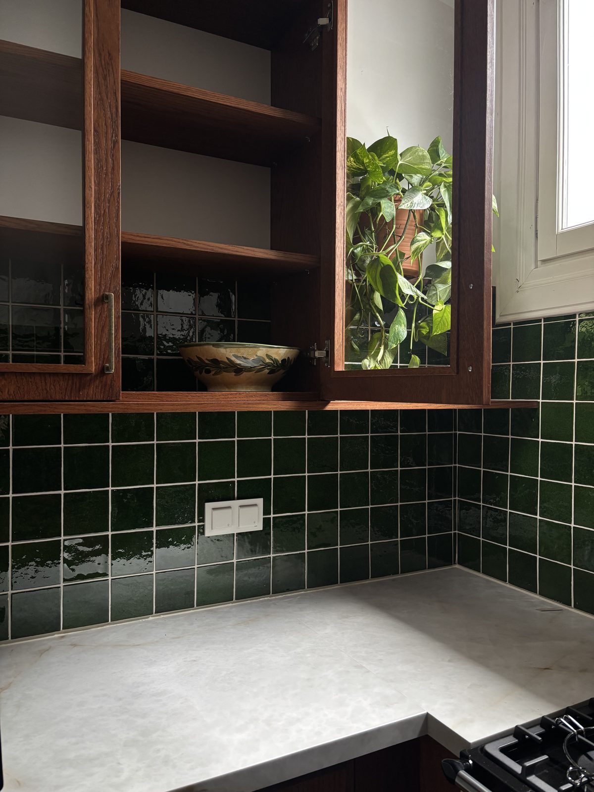 Red tiled bathroom